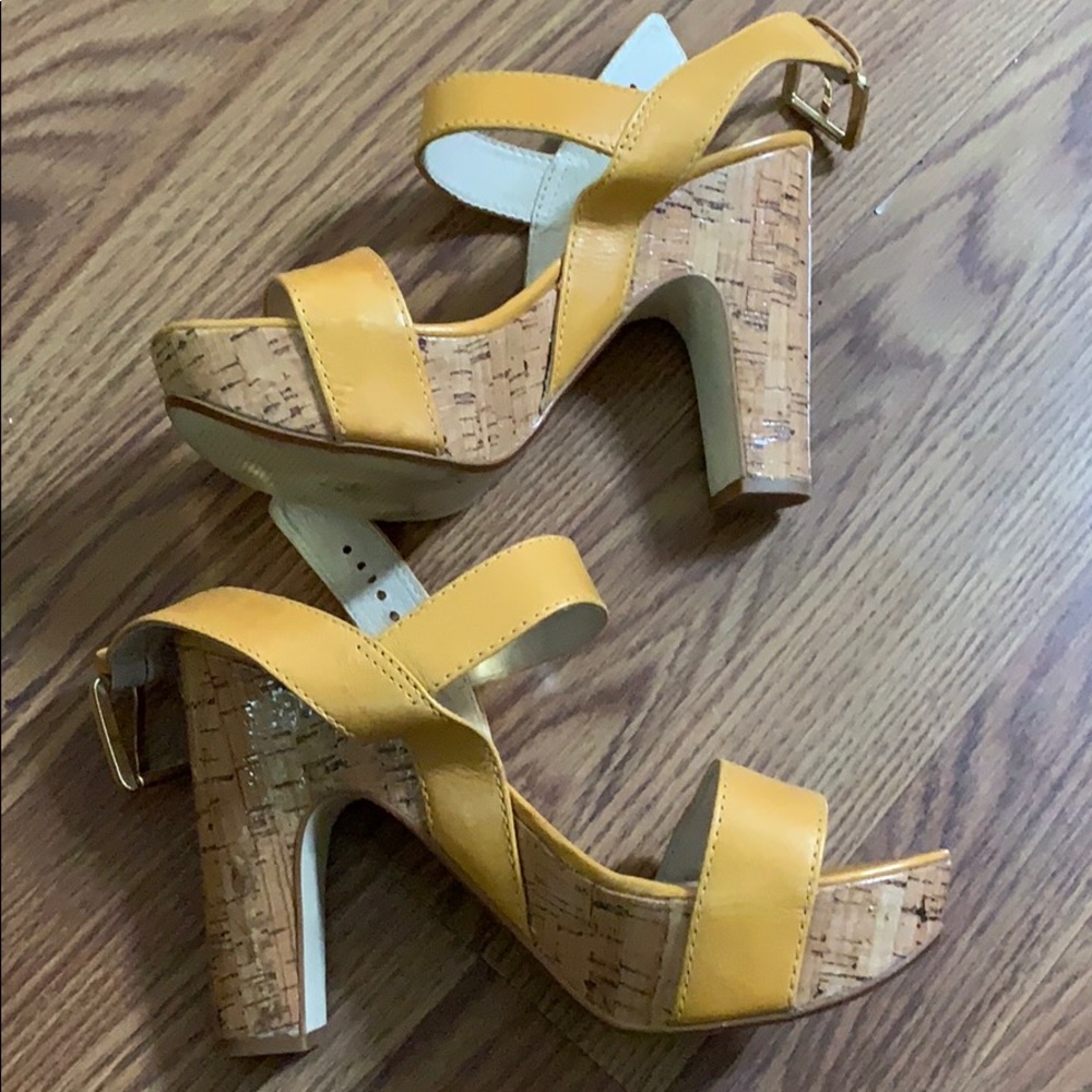 Michael Kors mustard yellow heels